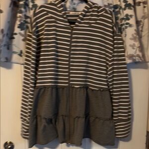Striped Gray Women's Jacket